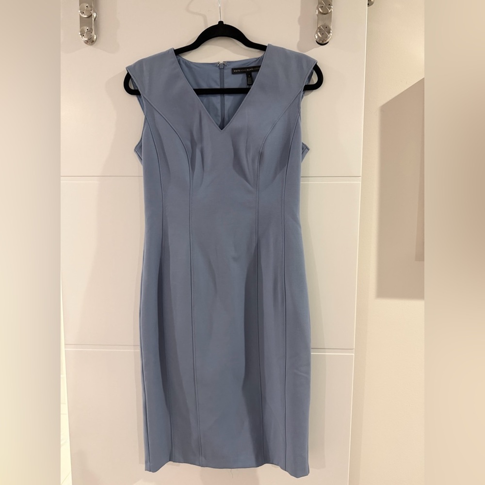 White House Black Market Light Blue Midi Dress